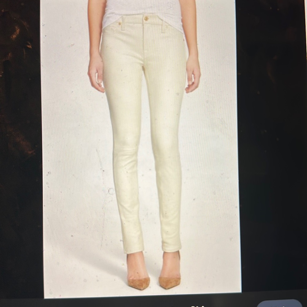 7 For All Mankind Skinny Faux Leather Jean Ankle Pant